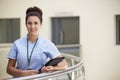 Portrait Of Female Nurse With Digital Tablet In Hospital Royalty Free Stock Photo