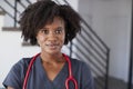 Portrait Of Female Nurse Wearing Scrubs In Hospital Royalty Free Stock Photo