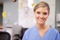 Portrait Of Female Nurse Working At Nurses Station Royalty Free Stock Photo