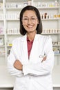 Portrait Of Female Pharmacist Smiling Royalty Free Stock Photo