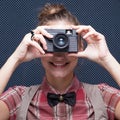 Portrait of female photographer