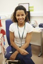 Portrait Of Female Physiotherapist In Hospital