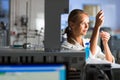 Portrait of a female researcher doing research in a lab