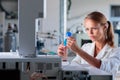 Portrait of a female researcher doing research in a lab