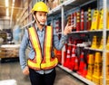 Portrait of Female staff warehouse operator