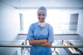 Portrait of female surgeon standing with arms crossed Royalty Free Stock Photo