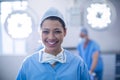 Portrait of female surgeon standing in operation room Royalty Free Stock Photo