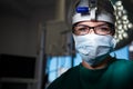 Portrait of female surgeon wearing surgical mask Royalty Free Stock Photo