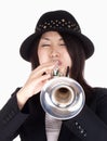 Portrait of a Female Trumpet Player