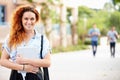 Portrait Of Female University Student Outdoors On Campus Royalty Free Stock Photo