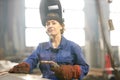 Portrait of Female Welder Royalty Free Stock Photo