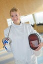 portrait fencing athlete posing