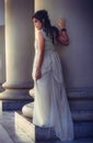 The fine young girl with a light dress. Romance style Royalty Free Stock Photo