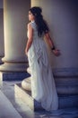 The fine young girl with a light dress. Romance style Royalty Free Stock Photo