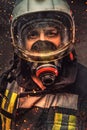 Portrait of firefighter . Concept art