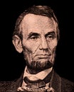 Portrait of first U.S. president Abraham Lincoln