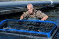 portrait fisherman at fish farm Royalty Free Stock Photo