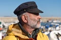 Portrait of a fisherman in the harbor