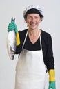 Portrait of a fishmonger showing Royalty Free Stock Photo