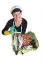 Portrait of a fishmonger showing Royalty Free Stock Photo