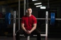 Portrait of a Fitness Powerlifter Man