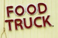 Portrait of Food Truck sign made of ropes