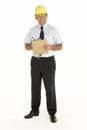 Portrait Of A Foreman Writing On A Clipboard