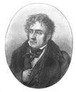 Portrait of FranÃÂ§ois-RenÃÂ© de Chateaubriand, a French writer, politician, diplomat and historian in the old book The Literature