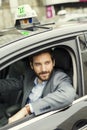 Portrait of French Parisian taxi driver Royalty Free Stock Photo