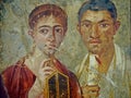 Portrait fresco of the baker Terentius Neo and his wife, Pompeii, 55-79 AD, Campania, Italy