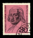 Portrait Friedrich Holderlin 1770-1843, german poet