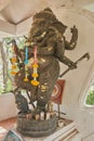 Portrait Front Left Ganesha Statue and Incense Burner in Shrine