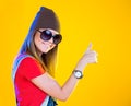 Portrait of funny girl in glasses Royalty Free Stock Photo