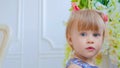 Portrait of funny little girl at home Royalty Free Stock Photo
