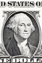 Portrait of George Washington on one dollar banknote Royalty Free Stock Photo
