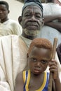 Portrait of Ghanaian grandfather and grandchild Royalty Free Stock Photo