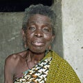 Portrait Ghanaian senior woman, traditional dress