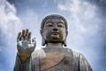 Portrait of a giant seated Buddha