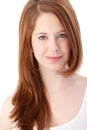 Portrait of gingerish teenage girl smiling Royalty Free Stock Photo