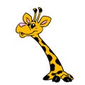 Portrait giraffe character animal illustration cartoon Royalty Free Stock Photo