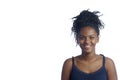 Portrait of a girl african teen on white background Royalty Free Stock Photo