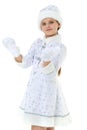 Portrait of girl dressed as Snow Maiden Royalty Free Stock Photo
