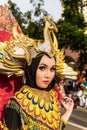 Portrait of a girl with fantasy costume at West Java Folk Arts Festival.