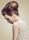 Portrait of girl with fashion hair-style Royalty Free Stock Photo