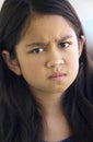 Portrait Of Girl Frowning Royalty Free Stock Photo