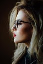 Portrait of a girl in glasses. Royalty Free Stock Photo