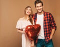 Portrait of girl and her boyfriend Royalty Free Stock Photo