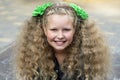 Portrait, girl , playground, joy teenager Royalty Free Stock Photo