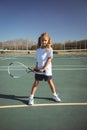 Portrait of girl playing tennis Royalty Free Stock Photo