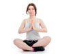 Portrait of a girl practicing yoga Royalty Free Stock Photo